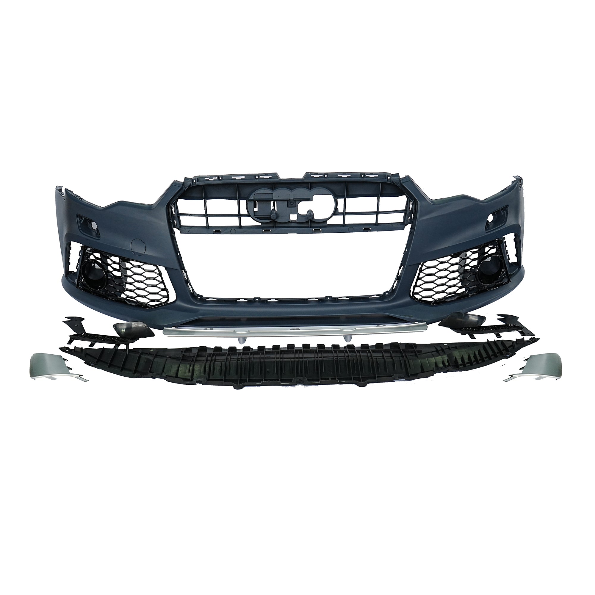 2012-2015 Audi RS6 Front Bumper For A6/S6 C7 Body Kits C7 To C7.5 Bumper With Honeycomb Grille Front Lip | RS6 Bumper