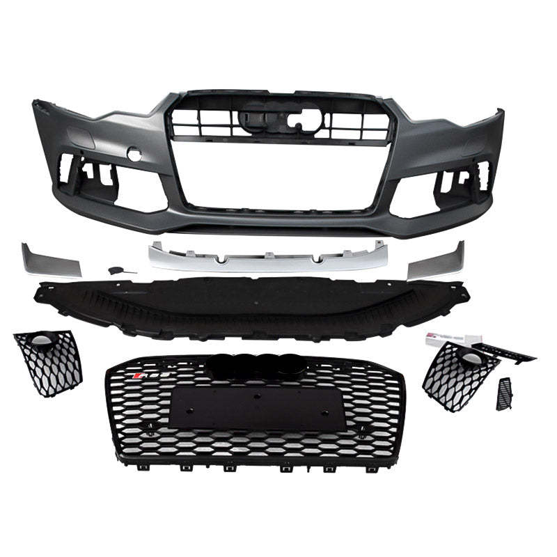 2012-2015 Audi RS6 Front Bumper For A6/S6 C7 Body Kits C7 To C7.5 Bumper With Honeycomb Grille Front Lip | RS6 Bumper