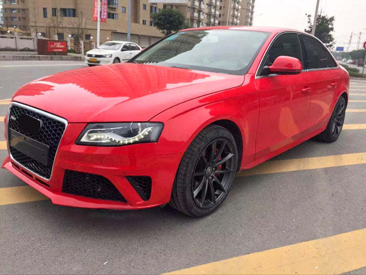 2008-2012 Audi RS4 Front Bumper For A4/S4 B8 Body Kits With Fog Light Grille Honeycomb Grille | RS4 Front Bumper