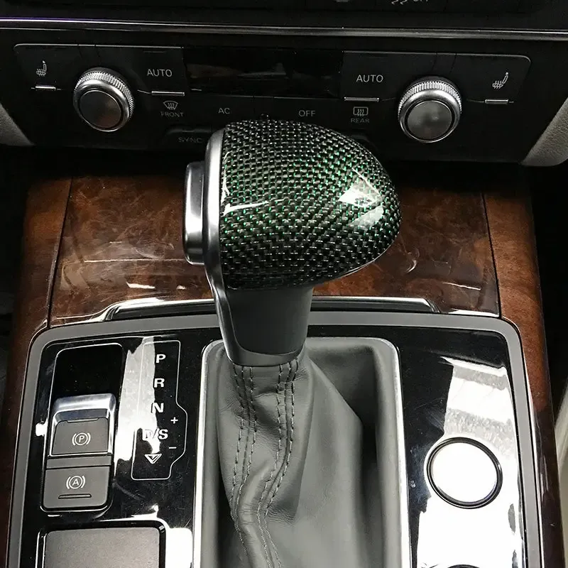 Asign Replacement Carbon Fiber Gear Shift Knob Cover For Audi A4/A5/A6/Q5/Q7