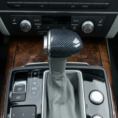 Asign Replacement Carbon Fiber Gear Shift Knob Cover For Audi A4/A5/A6/Q5/Q7