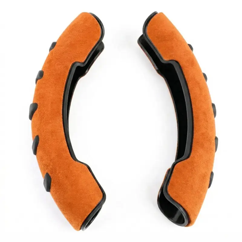 Asign Universal Non-Slip Microfiber Suede Steering Wheel Grip Covers (2-Piece Set, Multi-Color)