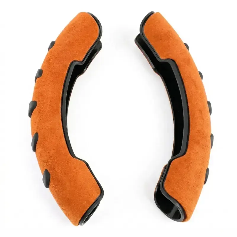 Asign Universal Non-Slip Microfiber Suede Steering Wheel Grip Covers (2-Piece Set, Multi-Color)