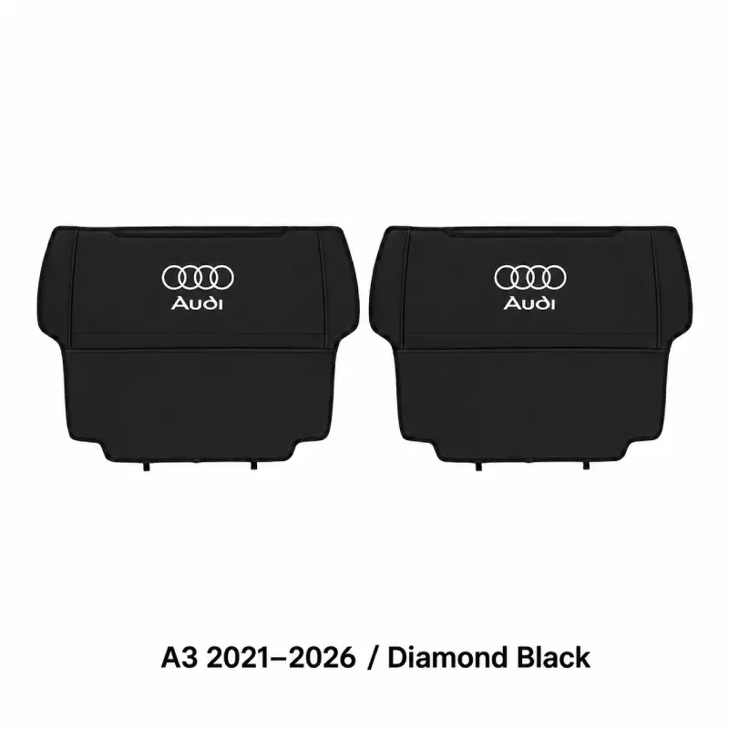 Asign Seat Back Storage Organizer Half-Cover for Audi Vehicles – Leather-Like Rear Seat Pocket