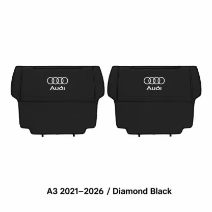 Asign Seat Back Storage Organizer Half-Cover for Audi Vehicles – Leather-Like Rear Seat Pocket