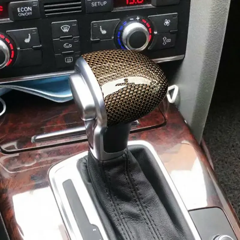 Asign Replacement Carbon Fiber Gear Shift Knob Cover For Audi A4/A5/A6/Q5/Q7