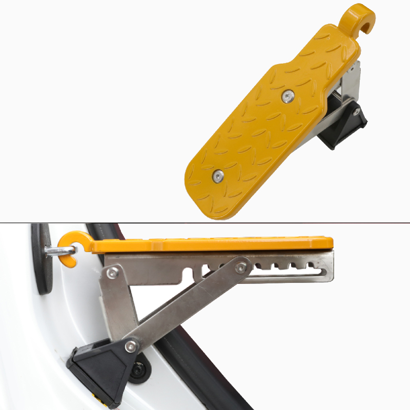 Asign Universal Car Door Latch Folding Pedal – Roof Access Step with Multi-Functional Hook