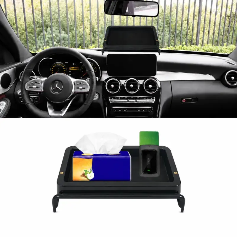 Asign Center Display Storage Tray for Mercedes-Benz C-Class, GLC & GLB – Dashboard Organizer