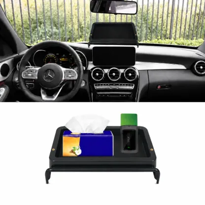 Asign Center Display Storage Tray for Mercedes-Benz C-Class, GLC & GLB – Dashboard Organizer