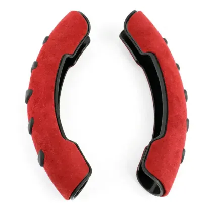 Asign Universal Non-Slip Microfiber Suede Steering Wheel Grip Covers (2-Piece Set, Multi-Color)