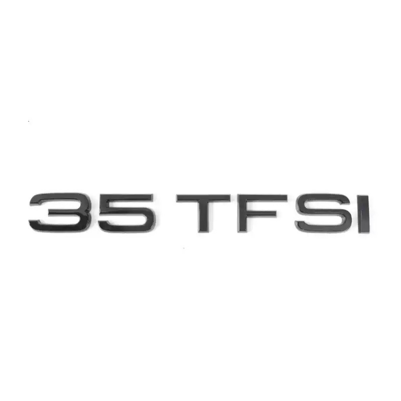 Asign Audi Blackout Rear Emblem Replacement Black Audi Lettering Badge For All Models - A3 to A8 S3 to S8 Q3 Q5 Q7 SQ RS