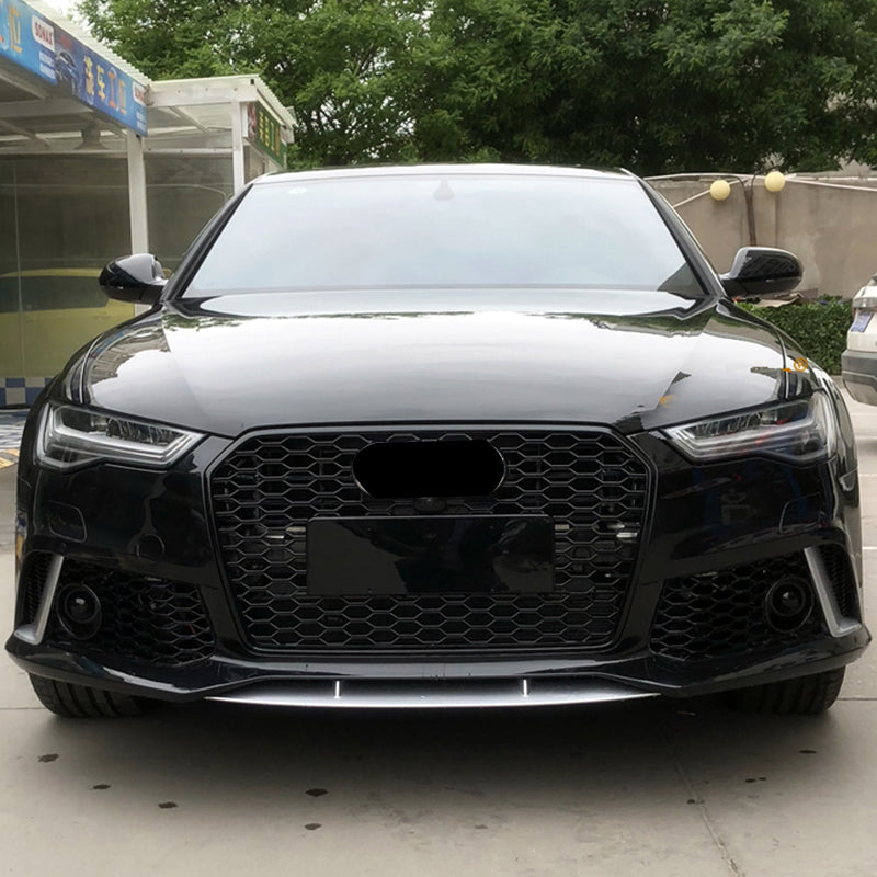 2016-2018 Audi RS6 Front Bumper For A6/S6 C7.5 Body Kits With Honeycomb Grille Front Lip | RS6 Bumper