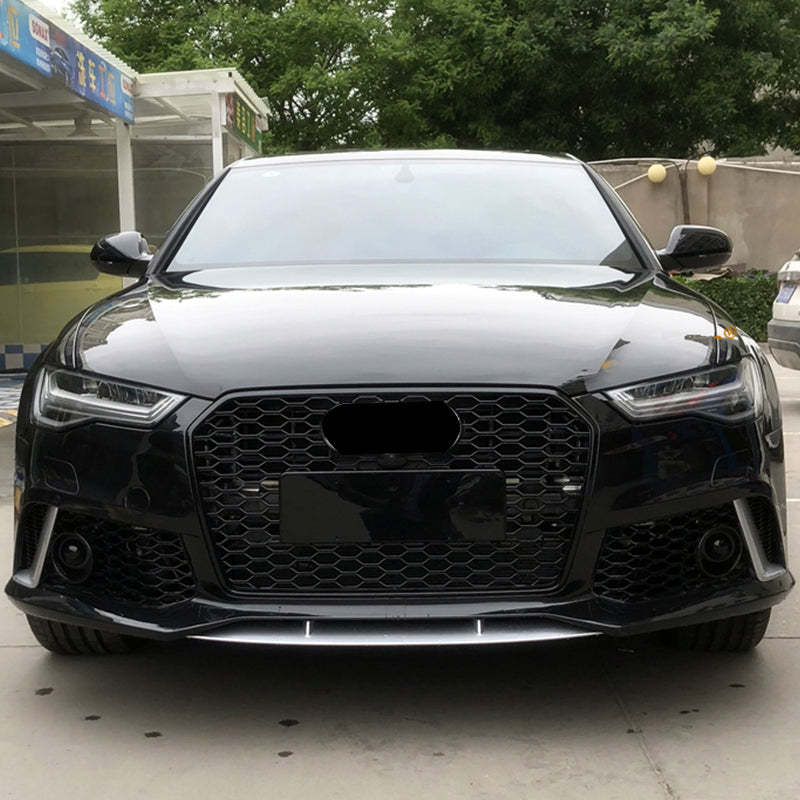 2016-2018 Audi RS6 Front Bumper For A6/S6 C7.5 Body Kits With Honeycomb Grille Front Lip | RS6 Bumper