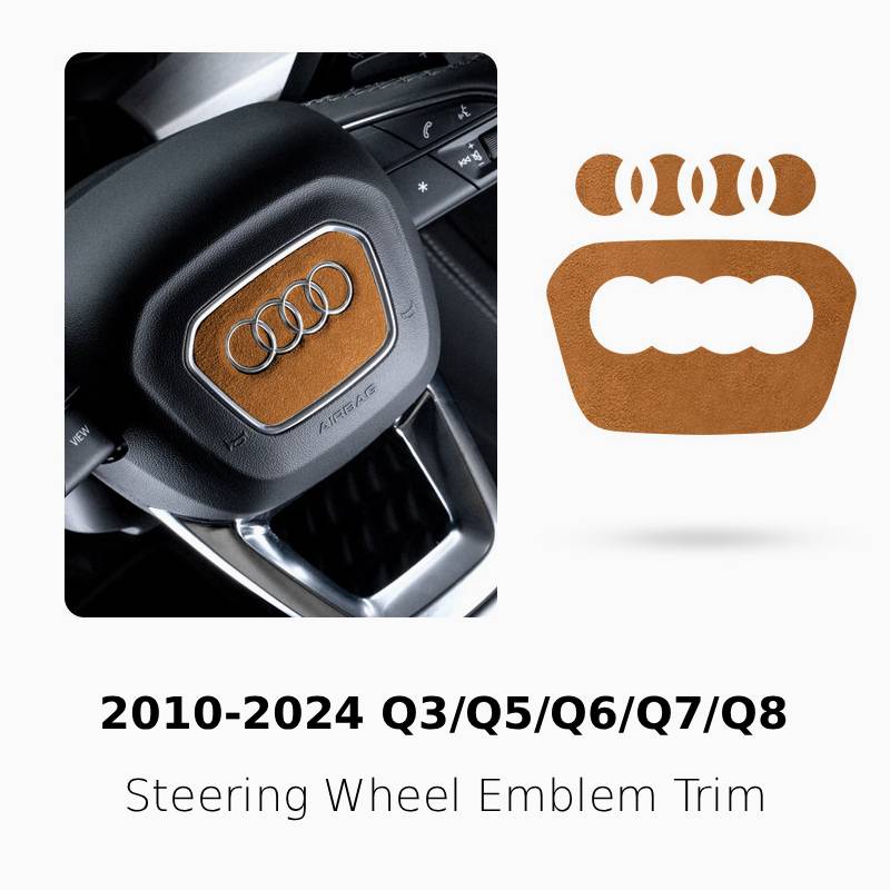 Asign Steering Wheel Logo Accent for Audi Q3 / Q5 / Q6 / Q7 / Q8
