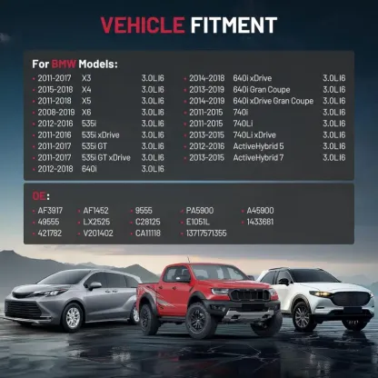 Asign CA11118 Engine Air Filter For BMW 535i 640i 740i X3 X4 X5 X6 3.0L (2008-2019)