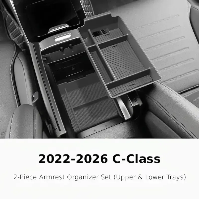 Asign Silicone Center Console Storage Box For 22-26 C-Class W206 / 24-26 E-Class W214 / 23-26 GLC X254