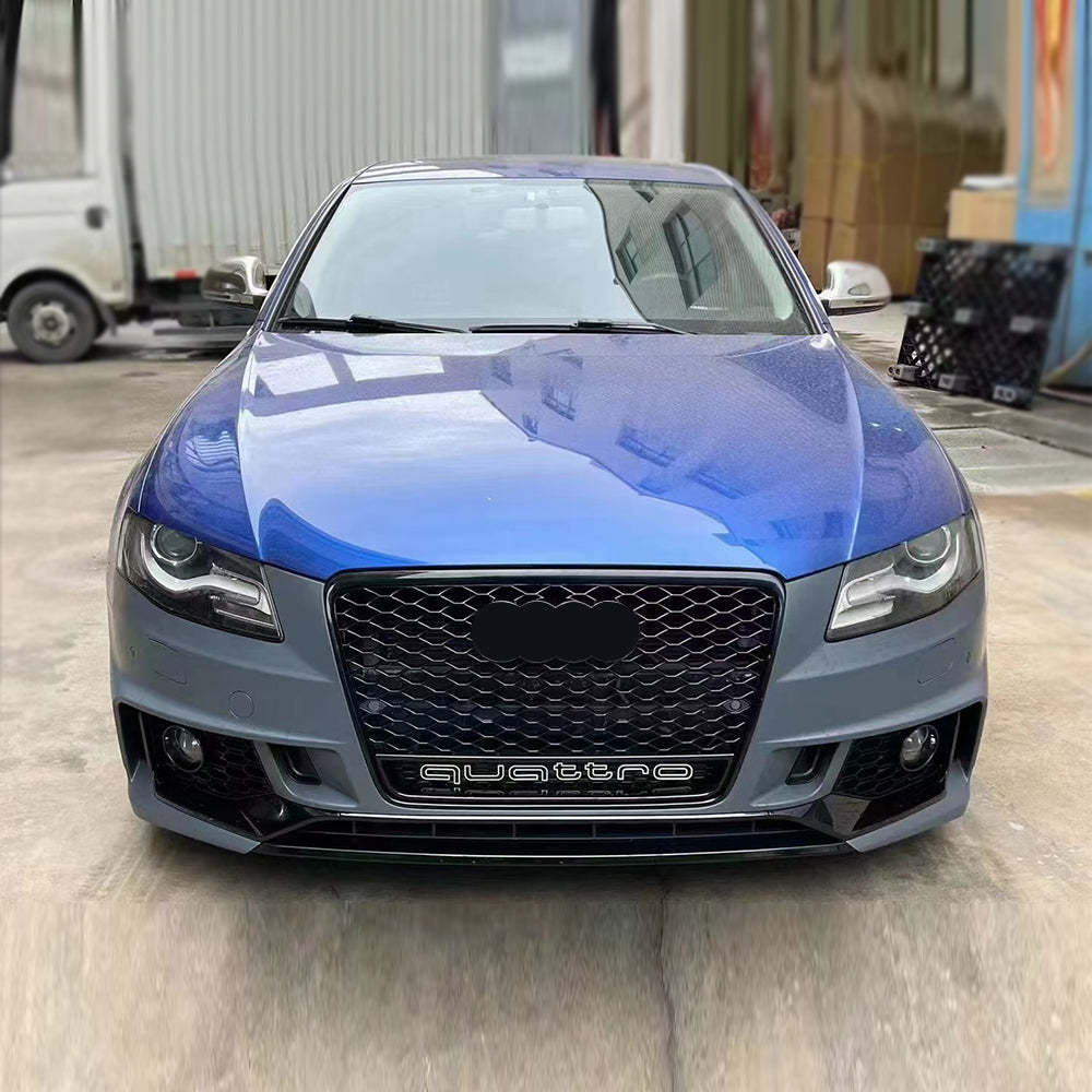 2008-2012 Audi RS4 Front Bumper For A4/S4 B8 Body Kits With Fog Light Grille Honeycomb Grille | RS4 Front Bumper
