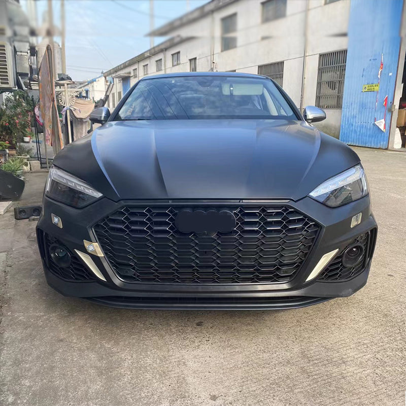 2020-2025 Audi RS5 Front Bumper For A5/S5 B9.5 Body Kits With ACC Fog Light Grille Honeycomb Grille Front Lip | RS5 Bumper