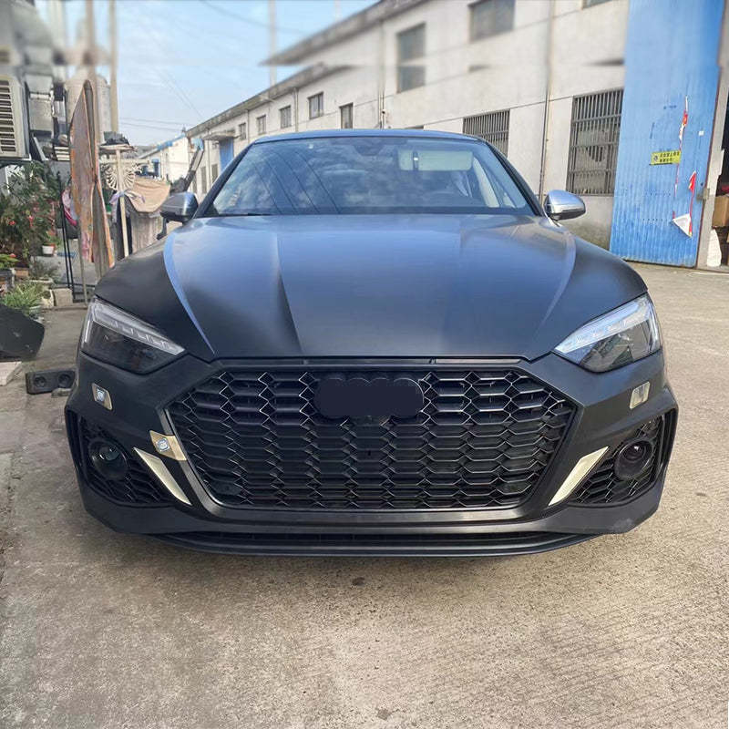 2020-2025 Audi RS5 Front Bumper For A5/S5 B9.5 Body Kits With ACC Fog Light Grille Honeycomb Grille Front Lip | RS5 Bumper