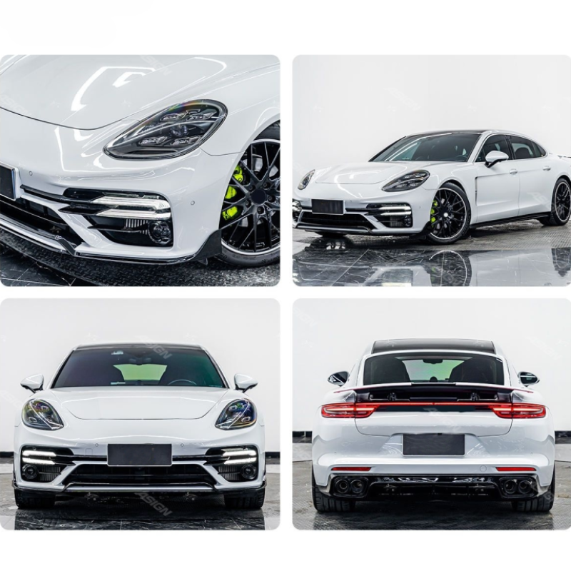 Asign — 2017-2021 for Porsche Panamera 971 Upgrade Rear Bumper Facelift Front Bodykit Side Skirt Rear Diffuser for Turbo Car