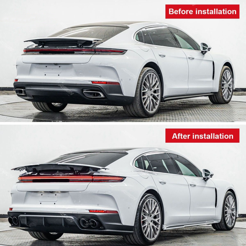 Asign — 2024-2025 for Panamera Turbo Front and Rear Bumpers with 976 Daytime Running Lights and Fog Lights Equipped Car Bumpers