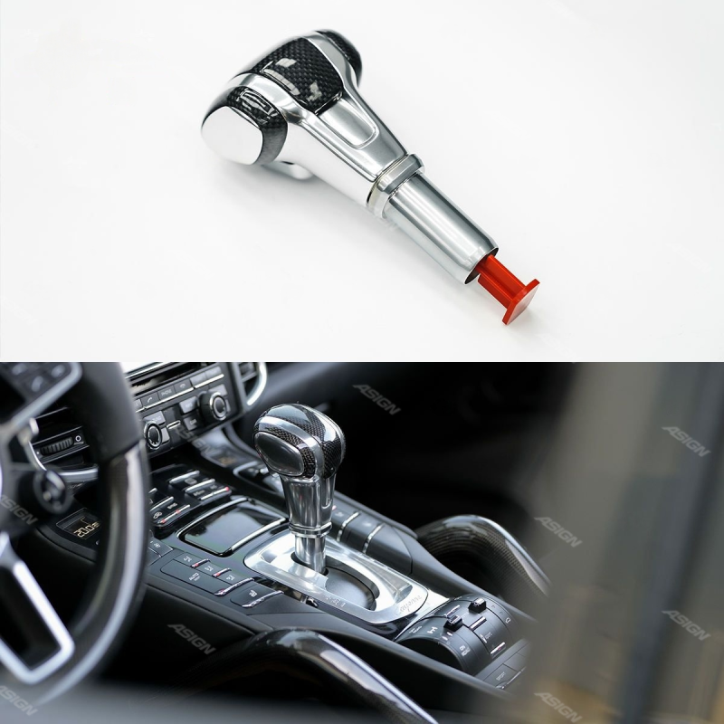 Asign High-End 958 Carbon Fibre Car Grip Shift Knob Upgrade Gear Lever for Cayenne 2011-2017