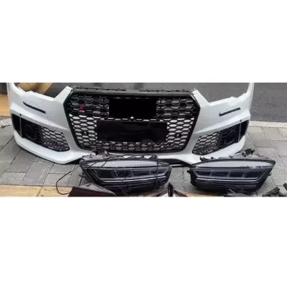 2008-2015 Asign RS7 Front Bumper For A7/S7 C7 Upgrade To C7.5 Body Kits With Honeycomb Grille Fog Light Grille | RS7 Bumper