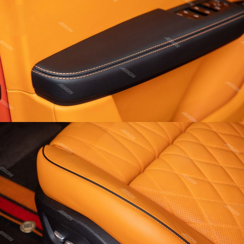 Asign - 2018-2023 for Porsche for Cayenne Real Leather Upholstery Kit Popular Style Interior Upgrade Using PU Leather