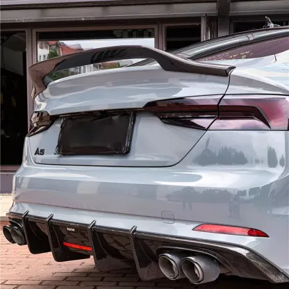 Audi Carbon Fiber Aerodynamic Hollow-Out Rear Spoiler for 2017-2021 A4/S4 & A5/S5/RS5 Sportback