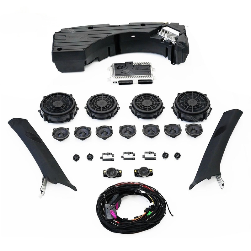 Asign - Ambient Light Interior Atmosphere Light 4 Doors Speaker Lamp LED Speaker Cover for Porsche Cayenne 2018-2023