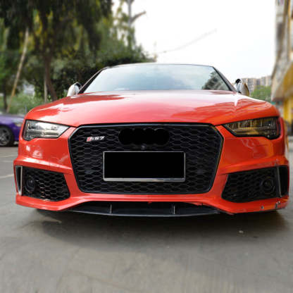 2016-2018 Audi RS7 Front Bumper For A7/S7 C7.5 Body Kits With Honeycomb Grille Fog Light Grille | RS7 Bumper