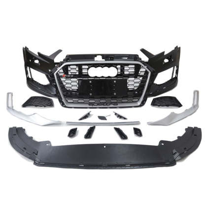 2017-2019 Audi RS3 Front Bumper For A3/S3 8V.5 Body Kits With ACC Honeycomb Grille Front Lip For | RS3 Bumper