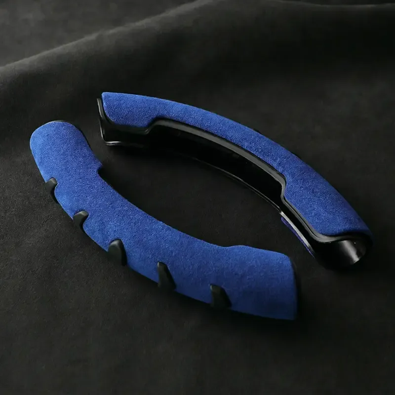 Asign Universal Non-Slip Microfiber Suede Steering Wheel Grip Covers (2-Piece Set, Multi-Color)