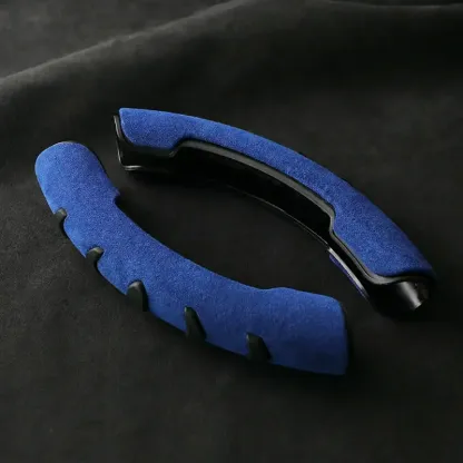 Asign Universal Non-Slip Microfiber Suede Steering Wheel Grip Covers (2-Piece Set, Multi-Color)