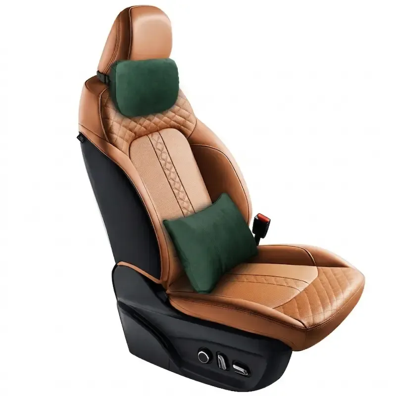 Asign Premium Suede Neck And Lumbar Support Pillow For Universal