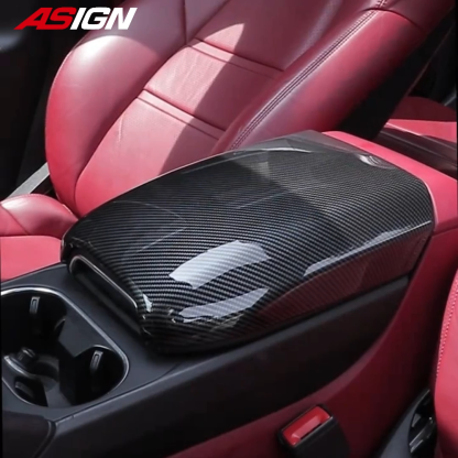Asign Center Console Armrest Cover with Carbon Fiber Texture for Porsche Cayenne (2011–2025)