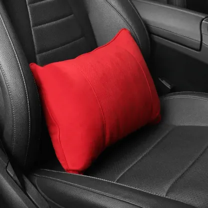 Asign Premium Suede Neck And Lumbar Support Pillow For Universal
