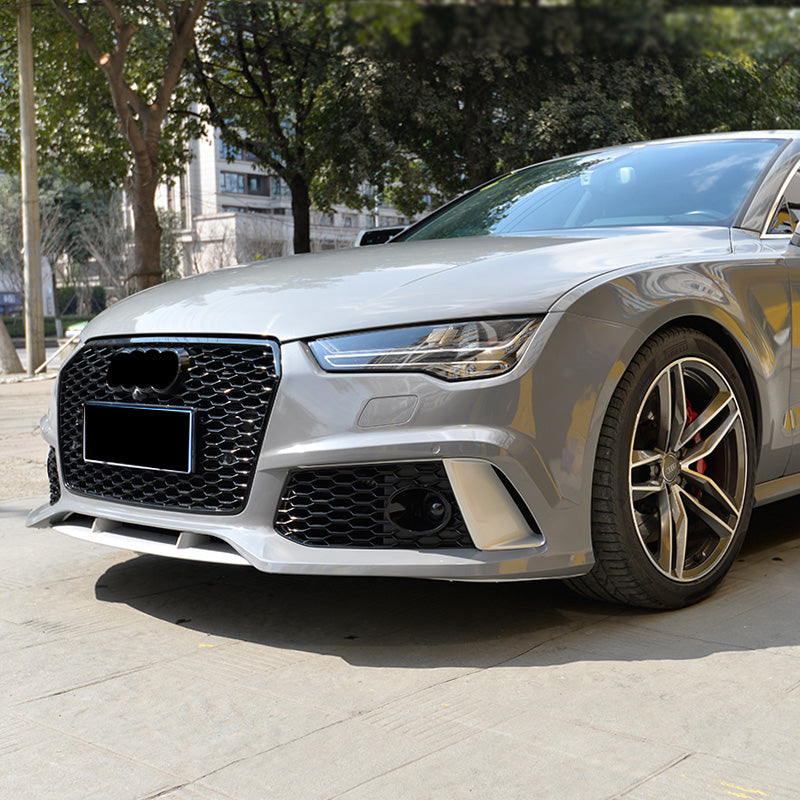 2016-2018 Audi RS7 Front Bumper For A7/S7 C7.5 Body Kits With Honeycomb Grille Fog Light Grille | RS7 Bumper