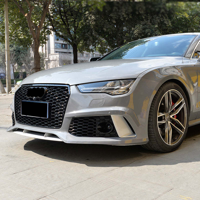 2016-2018 Audi RS7 Front Bumper For A7/S7 C7.5 Body Kits With Honeycomb Grille Fog Light Grille | RS7 Bumper