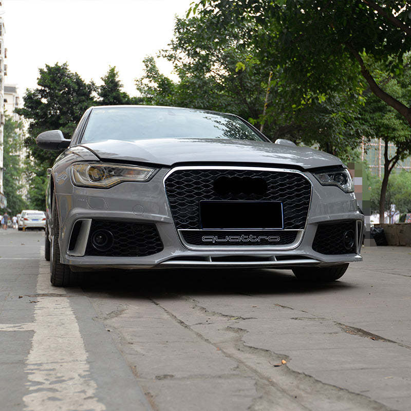 2012-2015 Audi RS6 Front Bumper For A6/S6 C7 Body Kits C7 To C7.5 Bumper With Honeycomb Grille Front Lip | RS6 Bumper