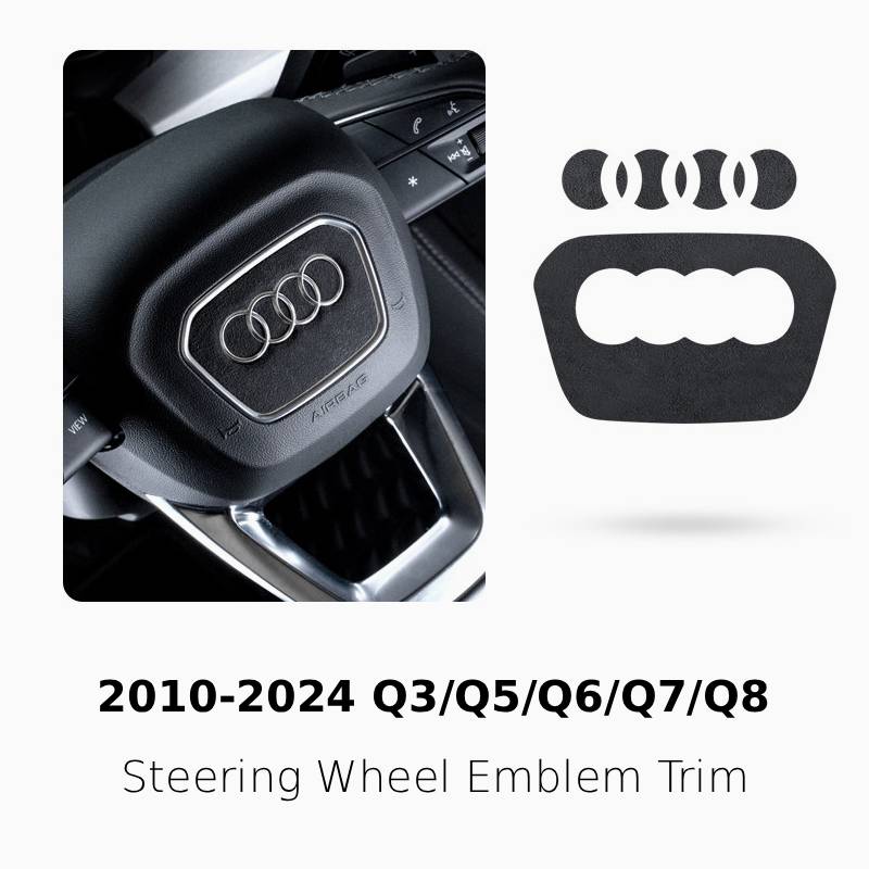 Asign Steering Wheel Logo Accent for Audi Q3 / Q5 / Q6 / Q7 / Q8