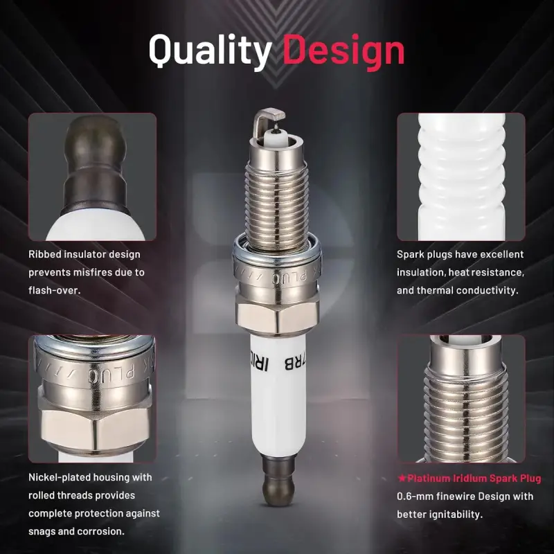 Asign 7563 Platinum Iridium Spark Plugs For Porsche Cayenne/Audi A3/VW Touareg