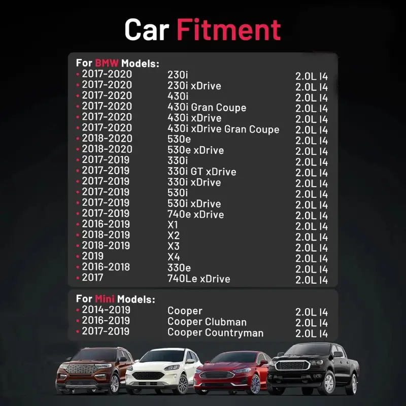 Asign 94201 Platinum Iridium Spark Plugs for BMW 230i 330i 530i X1 X2 X3 X4 / Mini Cooper