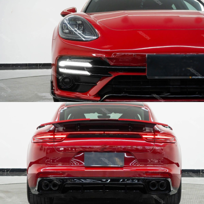 Asign — 2017-2021 for Porsche Panamera 971 Upgrade Rear Bumper Facelift Front Bodykit Side Skirt Rear Diffuser for Turbo Car