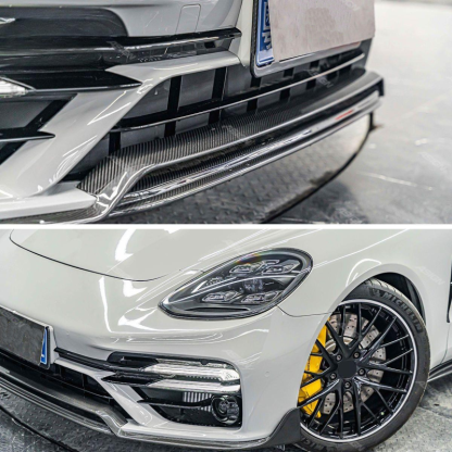Asign — For Panamera 971 PINDUN Turbo S Bodykit Carbon Fiber Bodykit Rear Bumper Lip Diffuser for Porsche Panamera 971