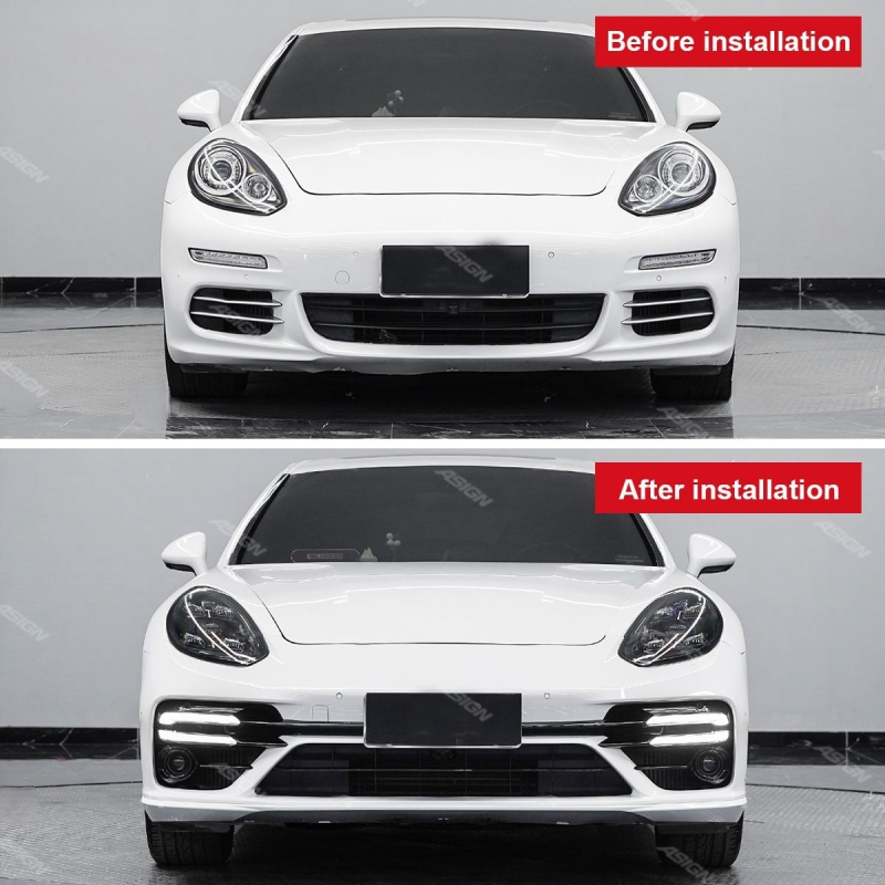 Asign — Upgrade 2010-2016 for Porsche Panamera 970 with 971 Matrix LED Headlights and Turbos Bumper Body Kit Car Bumpers for 970.2
