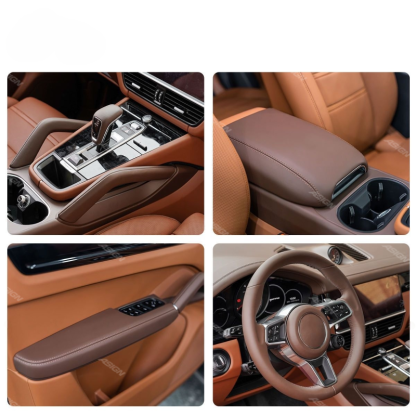 Asign - 2018-2023 for Porsche for Cayenne Real Leather Upholstery Kit Popular Style Interior Upgrade Using PU Leather