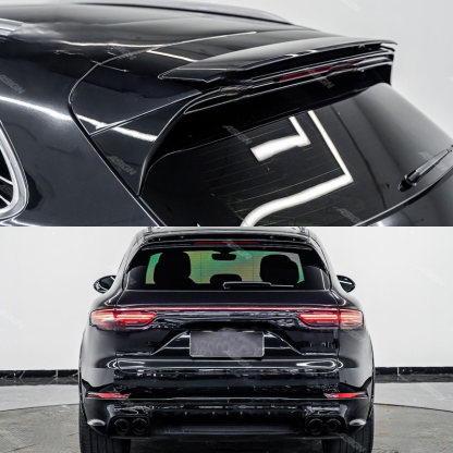 Asign - For Cayenne 2018-2023 Electronic Spoiler Trunk Wing Top Spoiler 9Y0.1 E3.1 Upgrade Original Style Turbo Spoiler 2019 2020