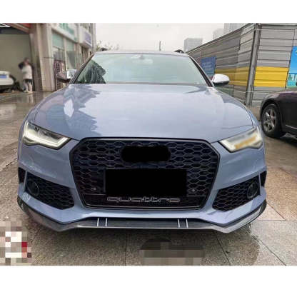 2016-2018 Audi RS6 Front Bumper For A6/S6 C7.5 Body Kits With Honeycomb Grille Front Lip | RS6 Bumper