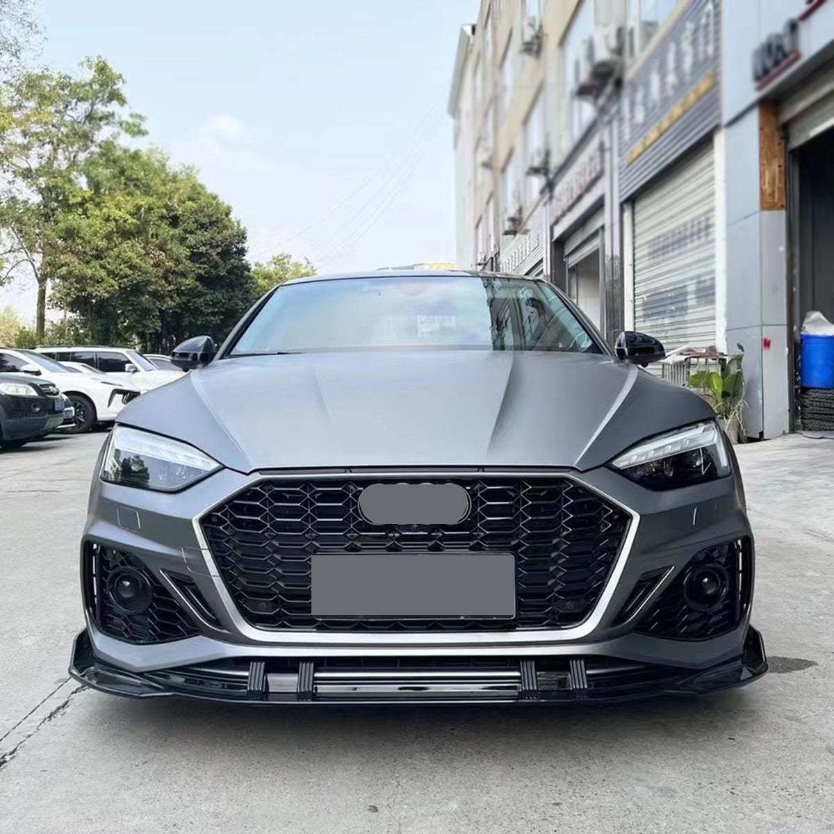 2020-2025 Audi RS5 Front Bumper For A5/S5 B9.5 Body Kits With ACC Fog Light Grille Honeycomb Grille Front Lip | RS5 Bumper